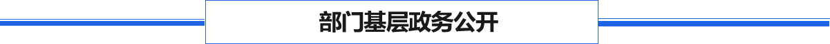 部门基层政务公开