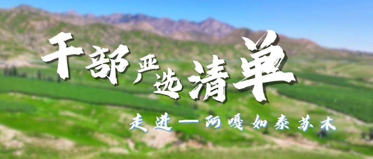 干部严选清单|走进阿嘎如泰苏木
